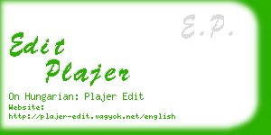 edit plajer business card